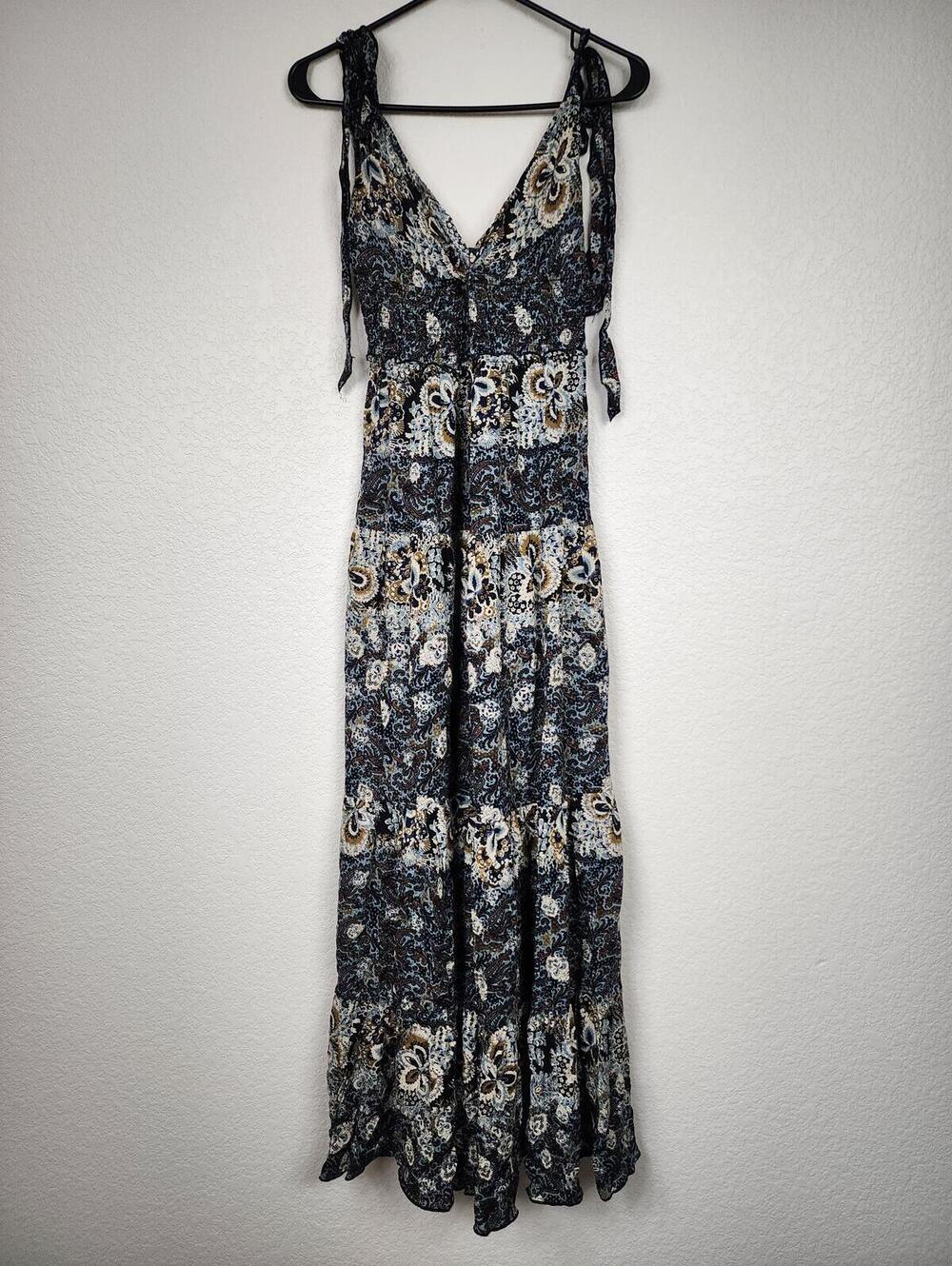 Free People Small Vintage Paisley Floral Print Midi Dress